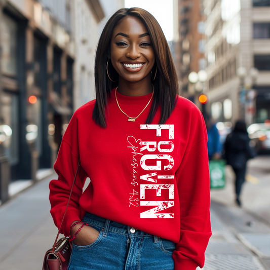 FORGIVEN -Red Long Sleeve Sweatshirt
